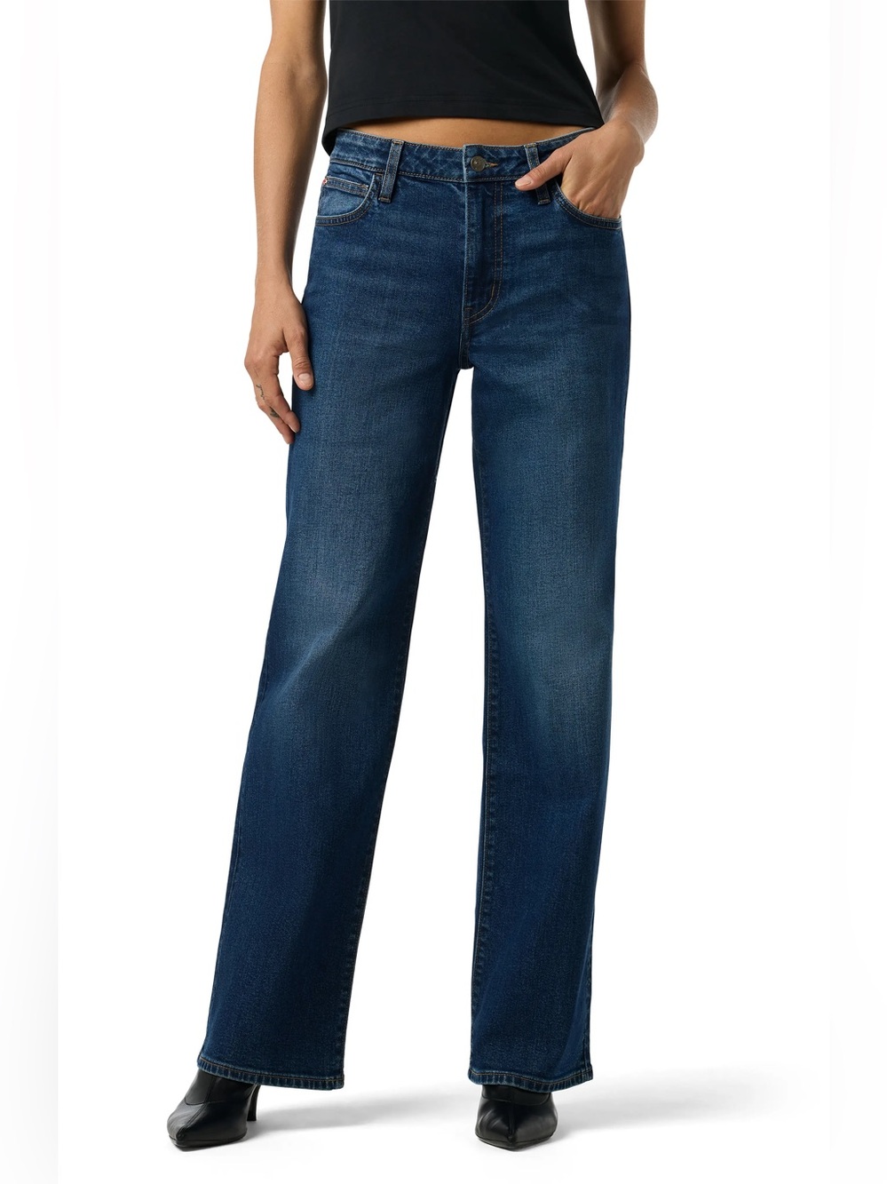 Hudson Rosalie High Rise Wide Leg Denim Blue Jeans Size 27 NWT